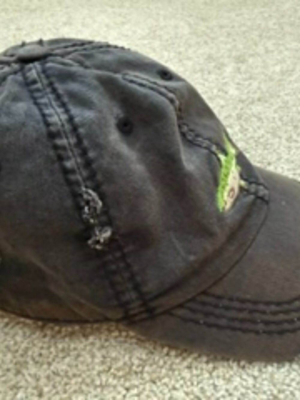 2 Baseball Caps Hats Relaxed Crown Vintage Distressed Washed Cotton - Picture 4 of 11